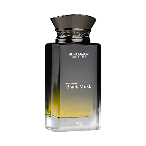 Perfume Haramain Black Musk de Al Haramain - Eau de Parfum Árabe de Almizcle Negro Intenso