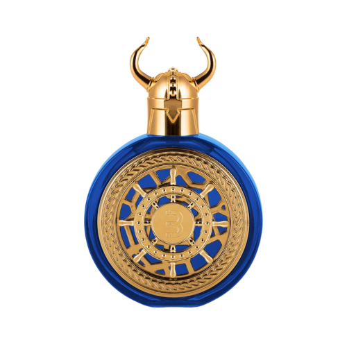 Perfume Bharara Viking Beirut 100ml - Eau de Parfum Unisex en frasco azul con tapa dorada