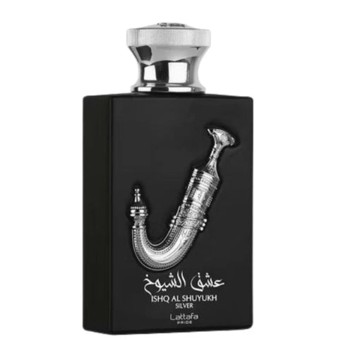 Perfume Ishq Al Shuyukh Silver de Lattafa 100ml - Eau de Parfum Masculino con Piña, Bergamota y Patchouli