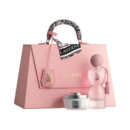 Set de Regalo Laverne Sense 75ml - Eau de Parfum Femenino - Estuche de Lujo Saudí en Musk Dor