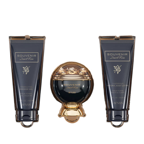 Set de Regalo Souvenir Desert Rose de Afnan - Kit de Perfumería Árabe para Mujer