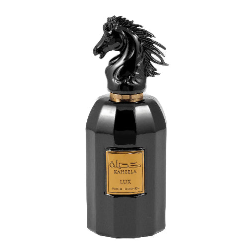 Perfume Kaheela Lux de Paris Corner - Eau de Parfum Árabe con tapón en forma de cabeza de caballo negro