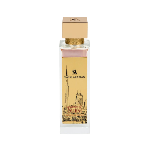 Perfume Swiss Arabian Opulence Of Dubai 100ml - Eau de Parfum Unisex - Frasco de Lujo Oro y Azul en Musk Dor