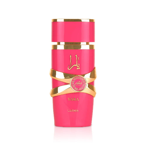 Perfume Yara de Lattafa - Eau de Parfum Árabe para Mujer en frasco rosa y oro